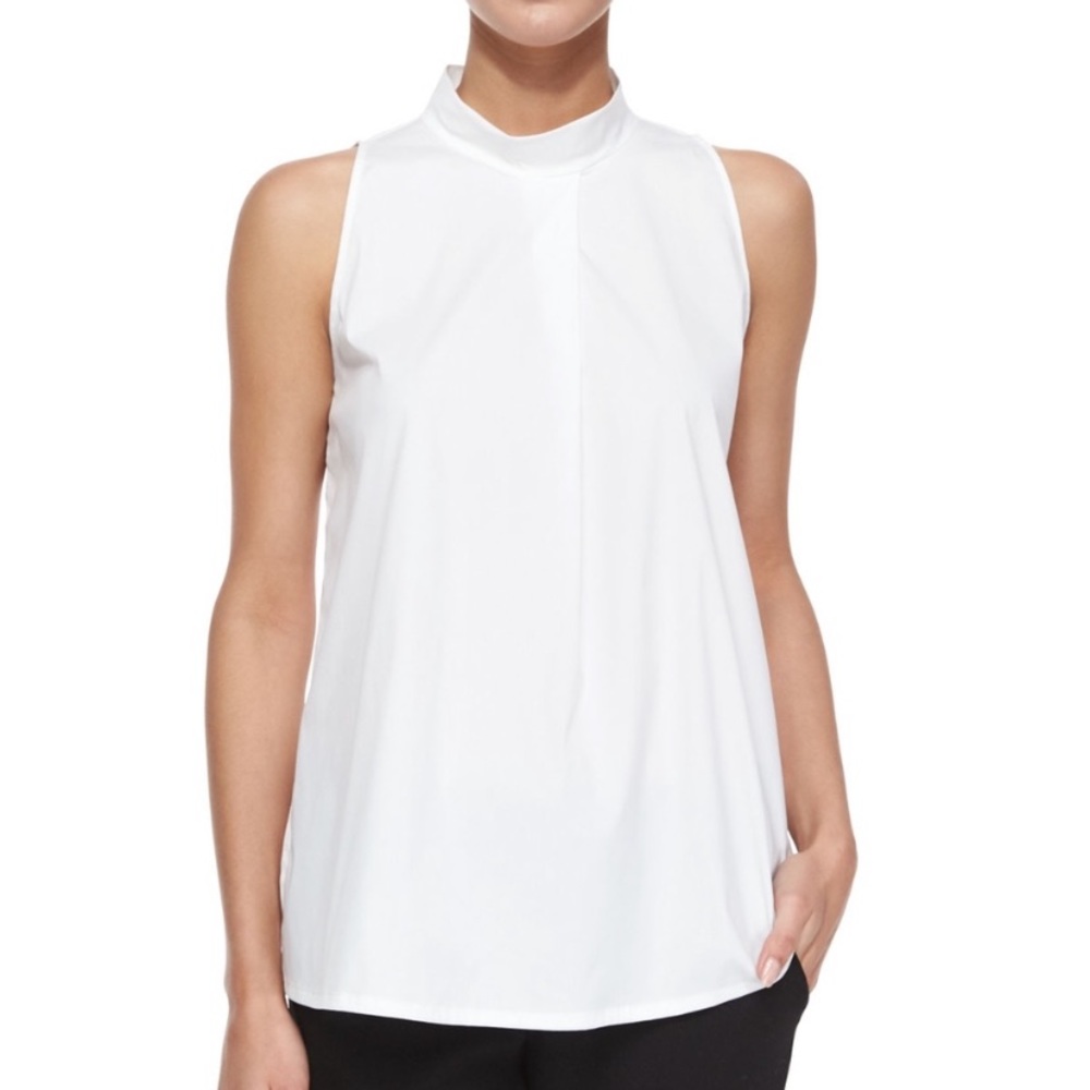 DONATED - Theory Ivory Sleeveless Turtle Neck Top Size Small